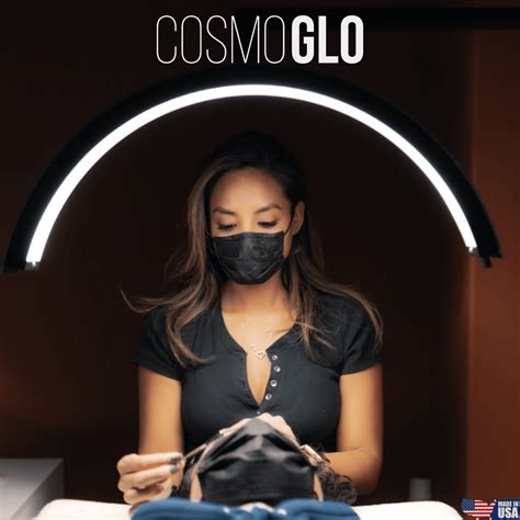 Cosmoglo light - In 2020 they pioneered a luxury, modern-looking curved light that gives even workspace lighting. CosmoGlo is used by service professionals and is trusted by experts in the field of aesthetics. CosmoGlo announces the United States Patent and Trademark Office has issued their Design patent for the CosmoGlo Light.